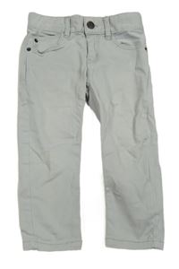 Sivé plátenné nohavice H&M