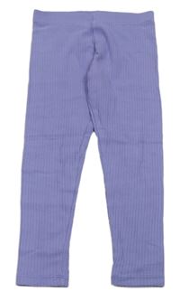 Levandulové žebrované legíny George