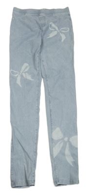 Svetlomodré džegíny s mašľami H&M