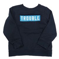 Tmavomodrá mikina s nápisom Pep&Co