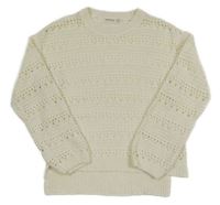 Smotanový perforovaný sveter Orchestra