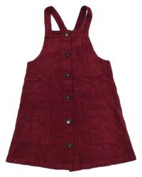 Vínové na traké prepínaci menšestrové šaty Nutmeg