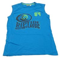 Modré tielko s číslom a obrázkom Alive