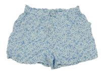 Světlemodro-bílo-mintové květované kraťasy Primark