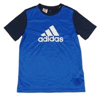 Modro-tmavomodré sportovní funkční tričko Adidas