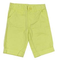 Žlté plátenné chino kraťasy Mothercare