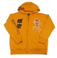 Oranžová propínací mikina s potiskem Dragon Ball Primark