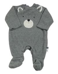 Šedý fleecový overal s medvídkem F&F