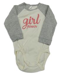 Bílo-šedé body s nápisem H&M