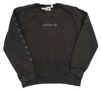 Tmavošedá mikina s logem Adidas