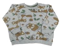 Sivá mikina s liškami So Cute