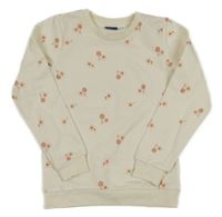 Smotanová mikina s kvietkami Lupilu