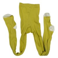 Citronovo-bílé punčocháče John Lewis