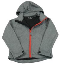 Šedá softshellová bunda s odepínací kapucí kapucí Trespass