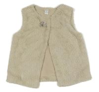 Béžová kožušinová vesta LCW