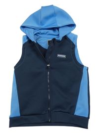 Tmavomodro-modrá tepláková vesta s kapucňou McKenzie