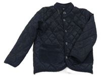 Tmavomodrá šusťáková prošívaná zateplená bunda Baby Band