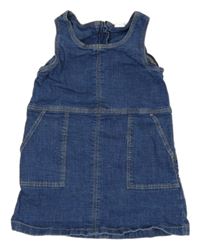 Tmavomodré rifľové šaty s vreckami GAP