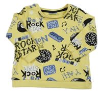 Žltá mikina s nápismi So Cute