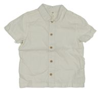 Bílá lněná košile H&M