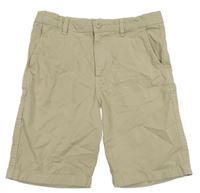 Béžové plátěné chino kraťasy Zara 