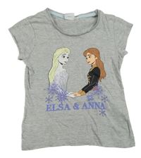 Sivé melírované tričko s Frozen Disney