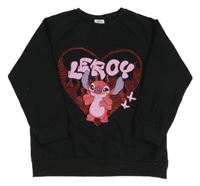 Čierna mikina s Leroyem - Stitch Primark