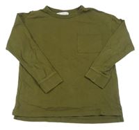 Khaki mikinotriko s vreckom ZARA