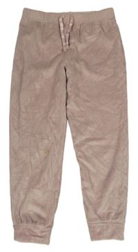 Pudrové plyšové nohavice F&F