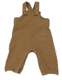 Hnědé žebrované laclové tepláky s kapsou Maybe Baby