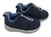 Tmavomodro-modro-bílé textilní nazouvací botasky H&M vel. 18/19