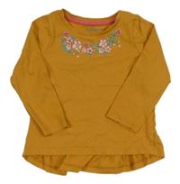 Medové triko s kytičkami Nutmeg