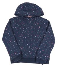 Tmavomodrá mikina s hviezdičkami a mesiacmi a kapucňou FAT FACE