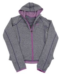 Tmavofialová melírovaná propínací sportovní mikina manguun