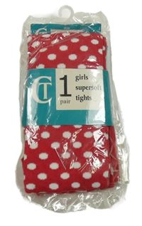 Nové - červeno-biele bodkovaná é pančuchy