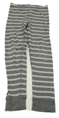 Tmavošedo-šedé pruhované melírované spodní kalhoty H&M