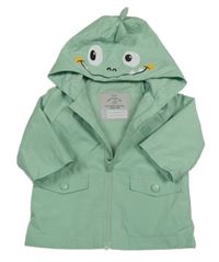 Pistáciová šusťáková jarní bunda s kapucí s příšerkou George