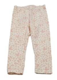 Bielo-ružové vzorované legíny s Minnie PRIMARK