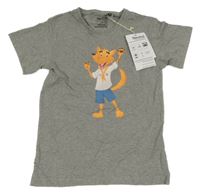 Nové - šedé melírované tričko s lišákem Neutral