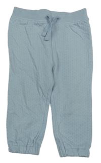 Svetlomodré vzorované teplákové tepláky PRIMARK