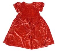 Červené lesklé sametové šaty PEPCO