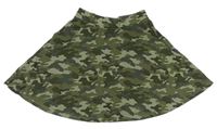 Khaki army bavlnené sukňa C&A
