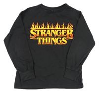 Antracitové tričko so Stranger Things Zara