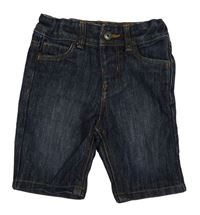 Tmavomodré rifľové straight kraťasy Denim Co.