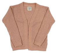 Starorůžový třpytivý svetrový cardigan C&A