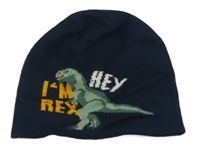 Tmavomodrá čepice s dinosaurem Dopodopo