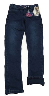 Nové - Tmavomodré podšité skinny rifle