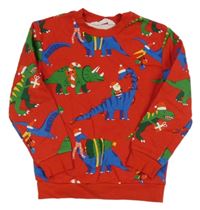 Červená mikina s dinosaurami H&M