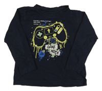 Tmavomodré triko s ovladačem a skvrnami Infinity Kids