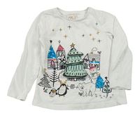 Bílé triko se stromkem a domky George